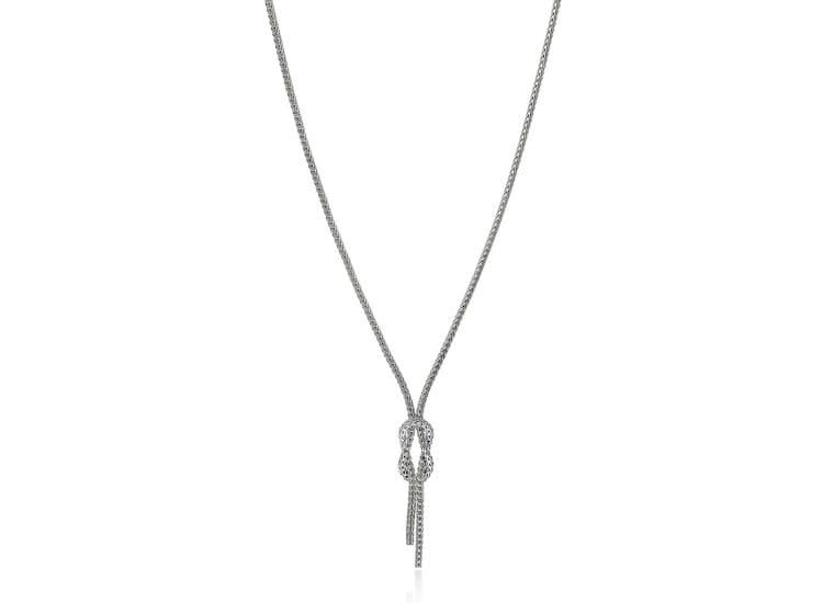 John Hardy Love Knot Y Necklace, 1.8mm, Sterling Silver