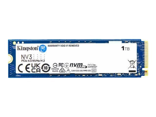 Kingston SNV3S M.2 2280 1TB PCIe 4.0 x4 NVMe Internal Solid State Drive (SSD) SNV3S/1000GBK (Bulk)