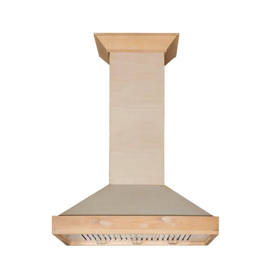 ZLINE 30 in. Unfinished Wooden Wall Mount Range Hood-Includes Motor