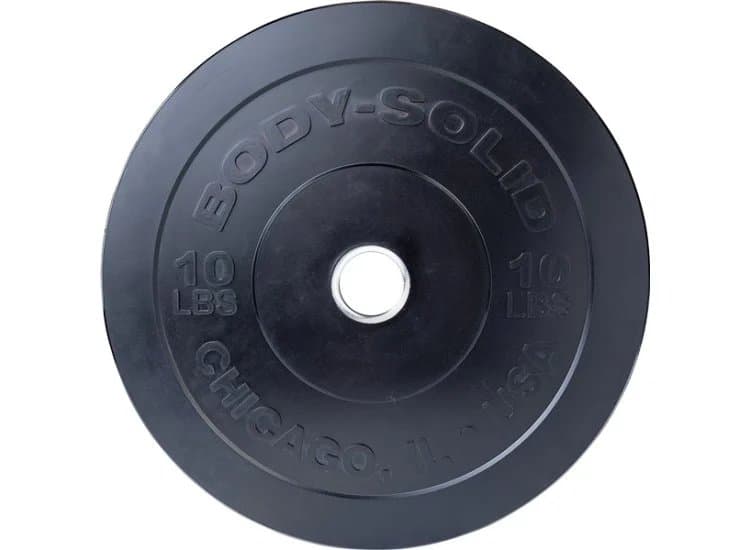Body-Solid Black 10 Lbs. Chicago Extreme Bumper Plate