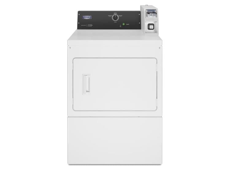 Maytag 27" White Commercial Electric Super-Capacity Dryer, Coin Slide-Ready-MDE20CSAYW