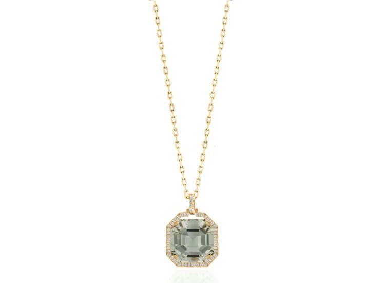 Goshwara Gossip Asscher Diamond Halo Pendant