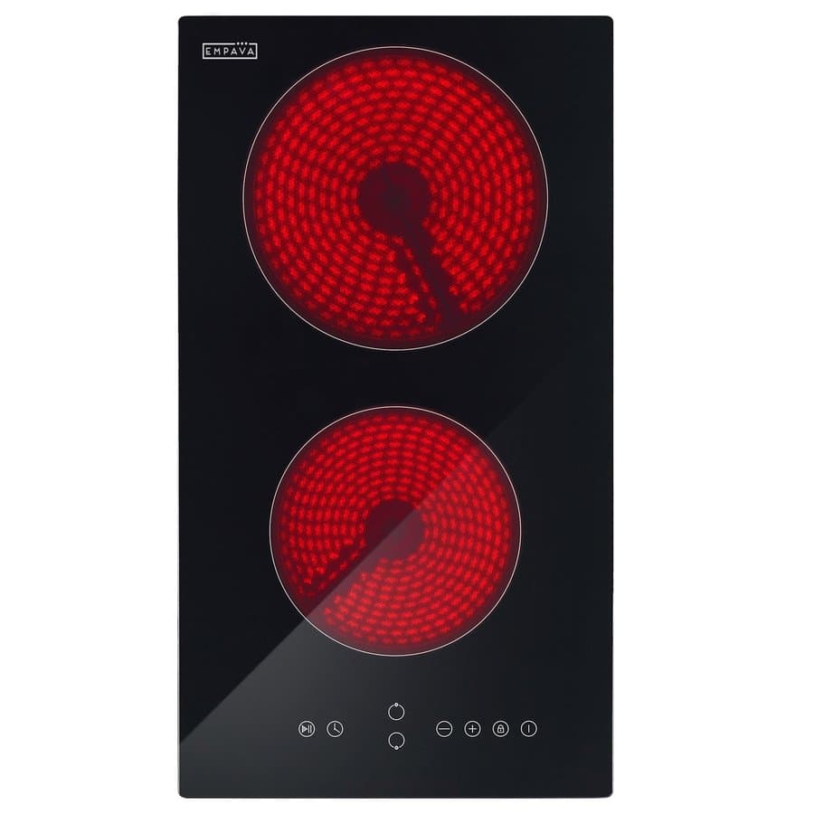 12 In. Etl-certified 2 Ego Heating Elements, Electric Radiant Cooktop, 240v 3000w, Built-in Stove, Black E-12REC10