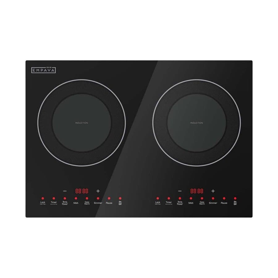20.5 in. Portable Double Burners Induction Cooktop 1800W Built-In or Countertop Stove in Black-Ideal for RV, Dorm