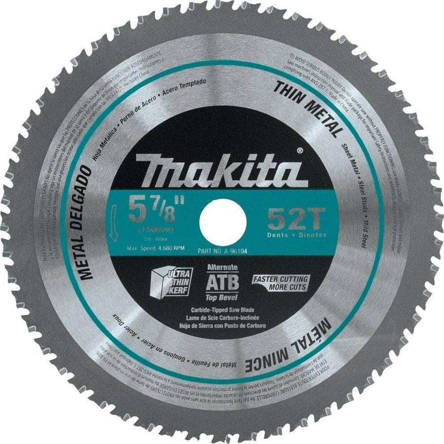 5-7/8 in. 52-TPI Carbide-Tipped Thin Metal Saw Blade
