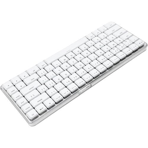 Macally 84-Key Bluetooth Wireless Keyboard with Clear Bottom for Mac (Aluminum)