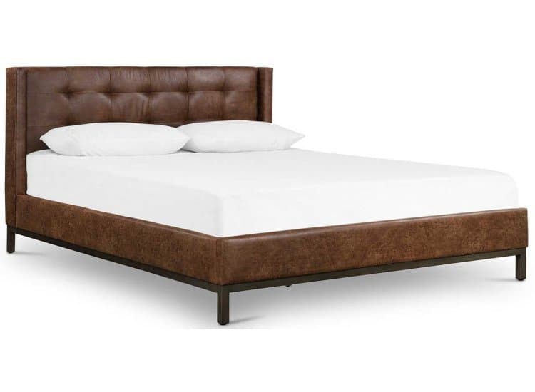 Four Hands Newhall Bed Queen Sized 40 Inch, Vintage Tobacco