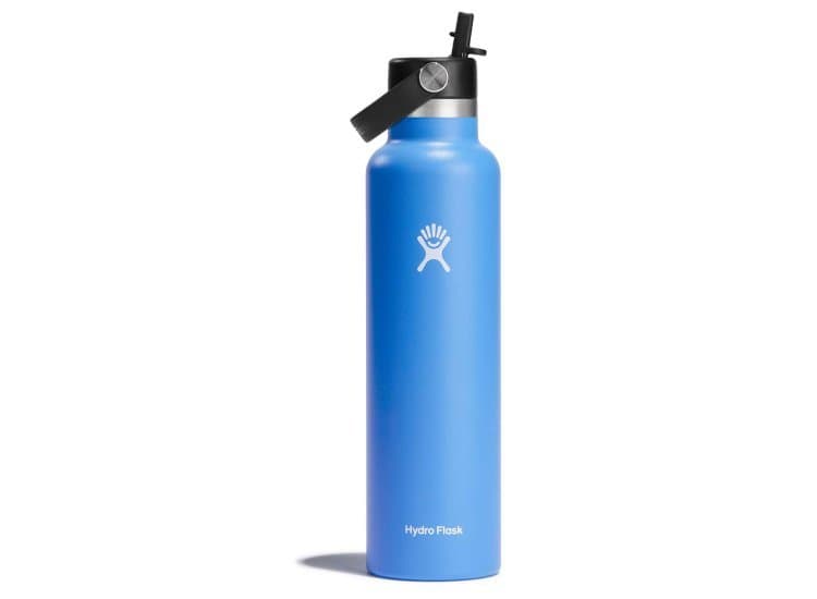 Hydro Flask 24 Oz Standard Mouth Water Bottle with Flex Straw Cap, Cascade