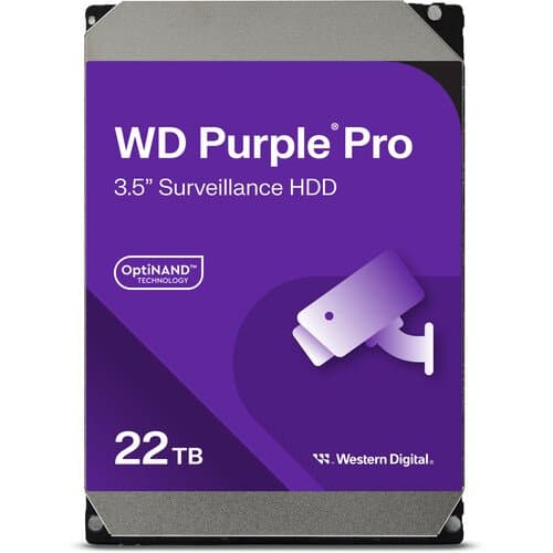 WD 22TB Purple Pro 7200 rpm SATA III 3.5" Internal Surveillance Hard Drive (OEM)