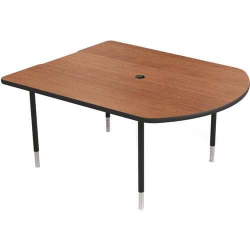 Balt MediaSpace Multimedia & Collaboration Table (Small, Amber Cherry Laminate, Black Edge, Black Legs)