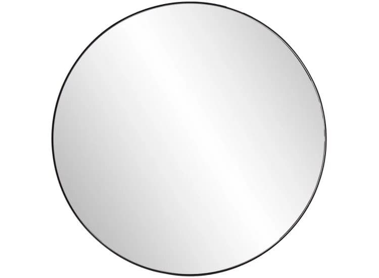 Howard Elliott Van Buren Round Mirror, Brushed Black Finish