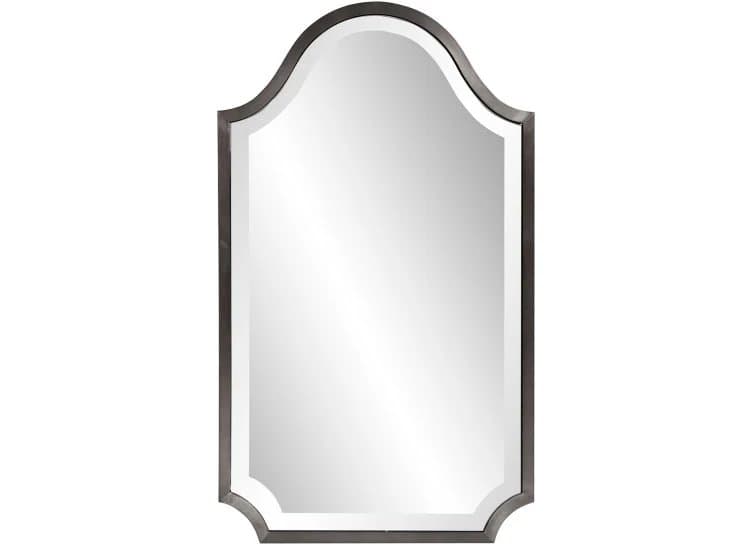 Howard Elliott Bosworth Titanium Shield Mirror, Brushed Silver Finish