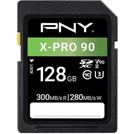PNY Technologies X-PRO 90 128GB Class 10 U3 V90 UHS-II SDXC Flash Memory Card