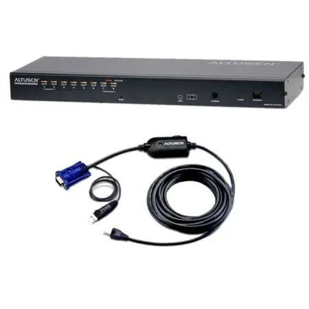 Aten KH1508Ai 8-Port Single User Cat5 IP KVM Over IP Switch with 8x KA7970 USB Adapter Cable