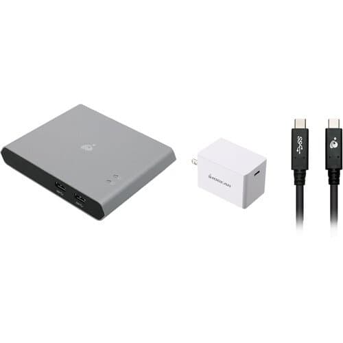 IOGEAR Access Pro 2-Port USB-C KVM Switch with Power Adapter Kit