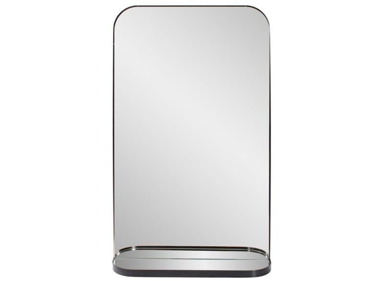 Howard Elliott Pulaski Barber Mirror, Black