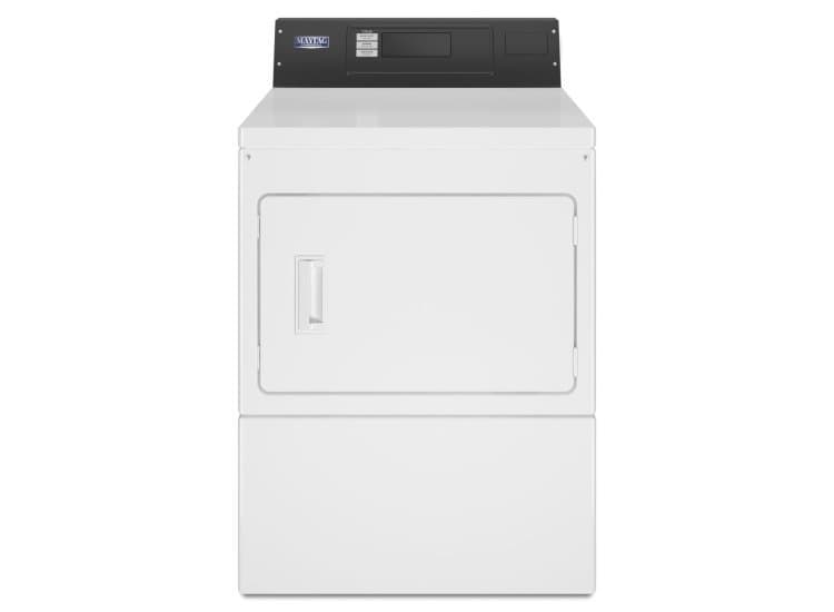 Maytag 27" White Commercial Electric Super-Capacity Dryer, Card Reader-Ready Or Non-Coin-MDE20PRAYW