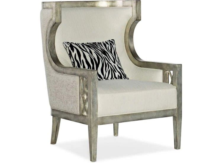 Hooker Furniture Sanctuary Debutant Wing Chair, Celestial Ice