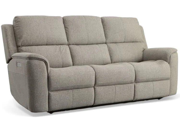 Flexsteel Henry Fabric Power Reclining Sofa w/ Power Headrests & Lumbar