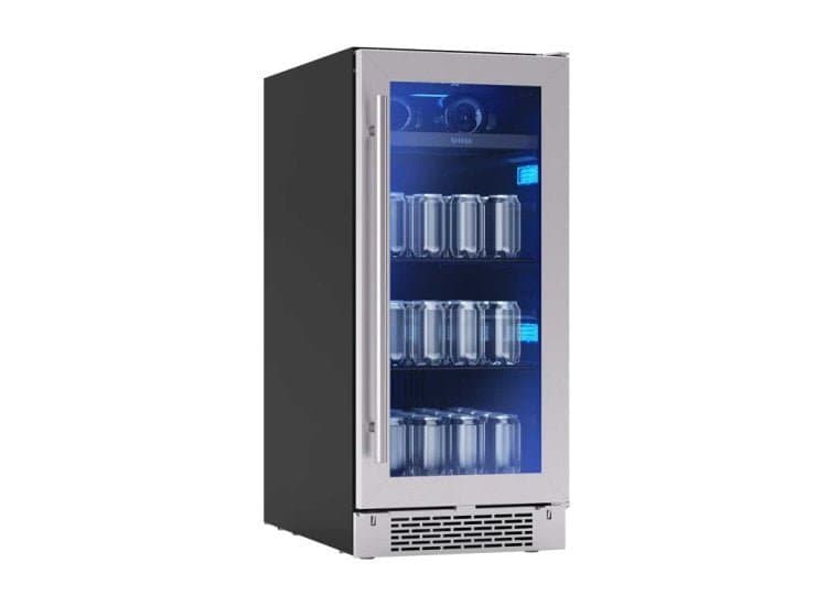 Brisas By Zephyr 4 Cu. Ft. Single Zone Beverage Cooler 15-Inch Wide, Stainless Frame