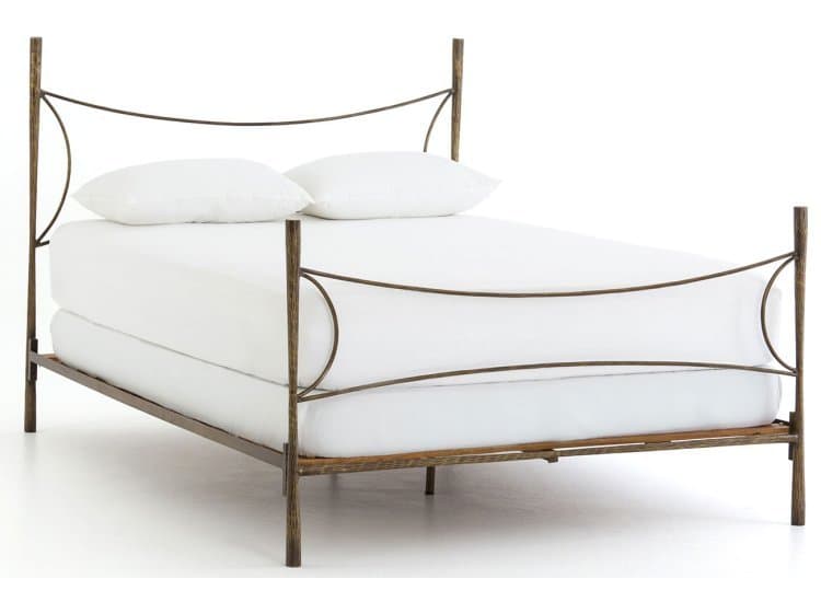 Four Hands Element Collection Westwood Antique Brass King Bed