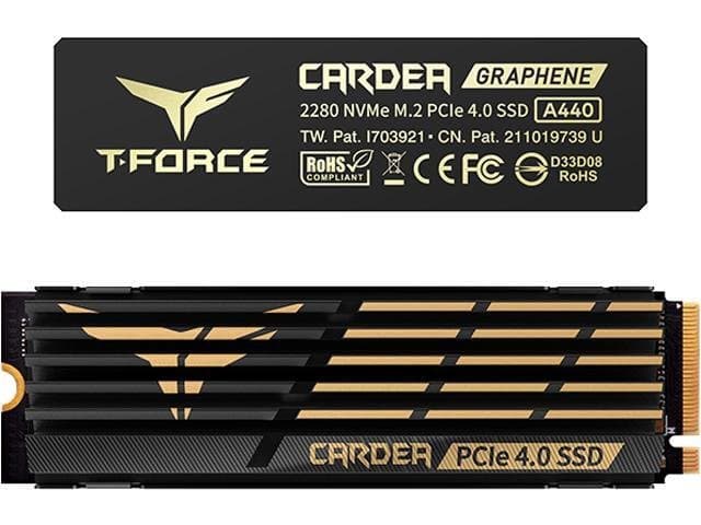 Team Group T-FORCE CARDEA A440 M.2 2280 2TB PCIe Gen 4.0 x4 NVMe 1.4, PS5 Compatible, Internal Solid State Drive (SSD) TM8FPZ002T0C327