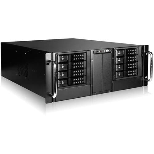 iStarUSA D410-DE8BK 4U 10-Bay Stylish Storage Server Rackmount 8x3.5" Trayless Hotswap Chassis Kit (Black Bezel)