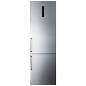 Summit 24 in. 11.7 cu. ft. Counter Depth Bottom Freezer Refrigerator with Ice Maker-Stainless Steel