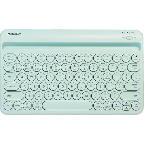 Macally Compact Rechargeable Bluetooth Keyboard (Mint Green)