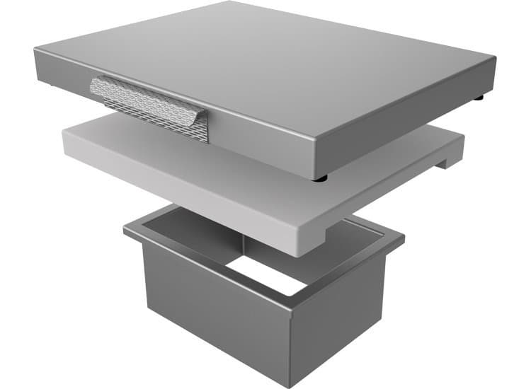 Hestan Outdoor Countertop Trash Chute With Cutting Board & Cover