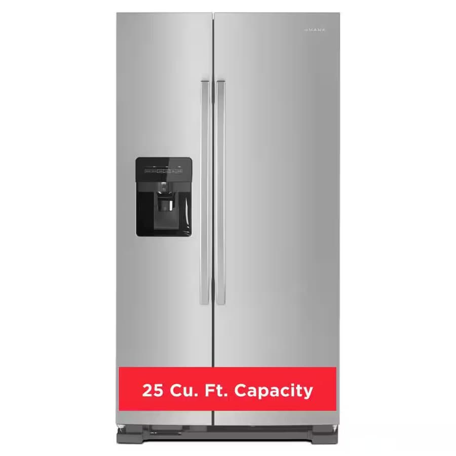 Amana 25 Cu. Ft. Side-by-Side Refrigerator 36" Stainless Steel