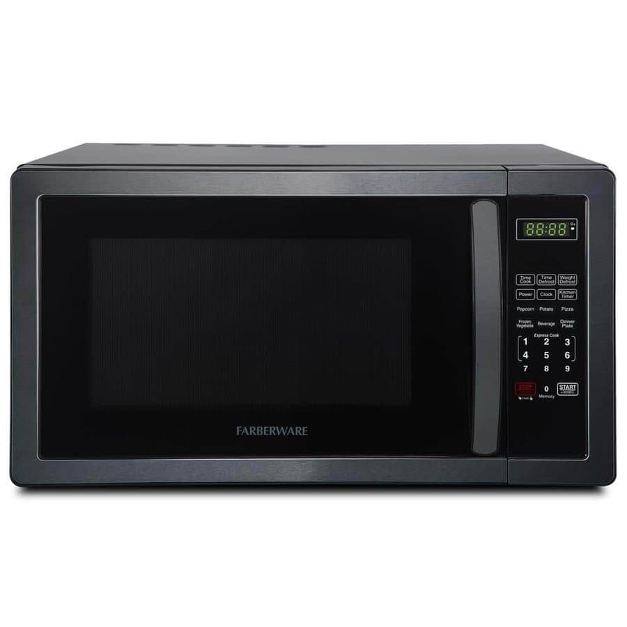 FARBERWARE 1.1 Countertop Microwaves Black Stainless