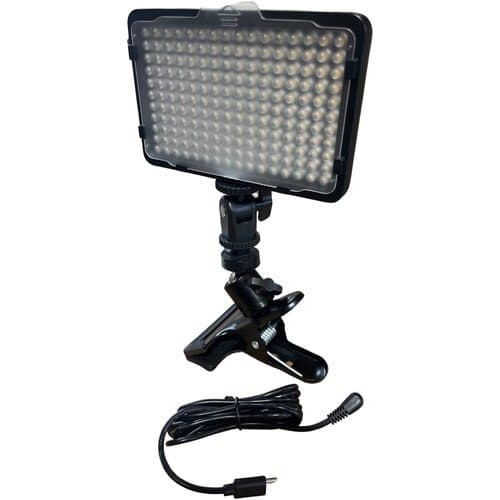 Bescor WAFFLE 176-LED Daylight On-Camera Light with USB Type-C Adapter Cable