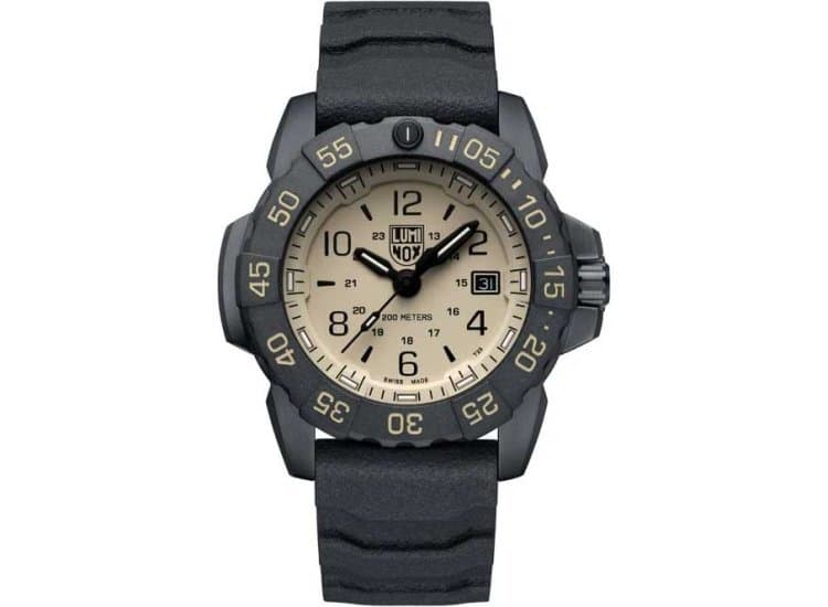 Luminox Set Navy SEAL Foundation Watch 45mm with Beige Dial and Extra Strap