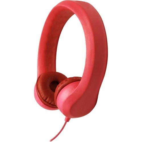 HamiltonBuhl Flex-Phones Foam Headphones for Children (Red)