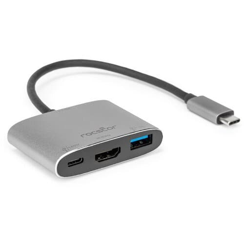 Rocstor USB-C 3-in-1 Multiport Adapter with DP 1.4 Alt Mode