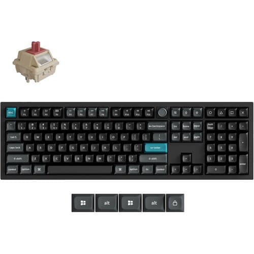 Keychron Q6 Ultra 8K Wireless Mechanical Keyboard (Black, Keychron Silk POM Red Switches)