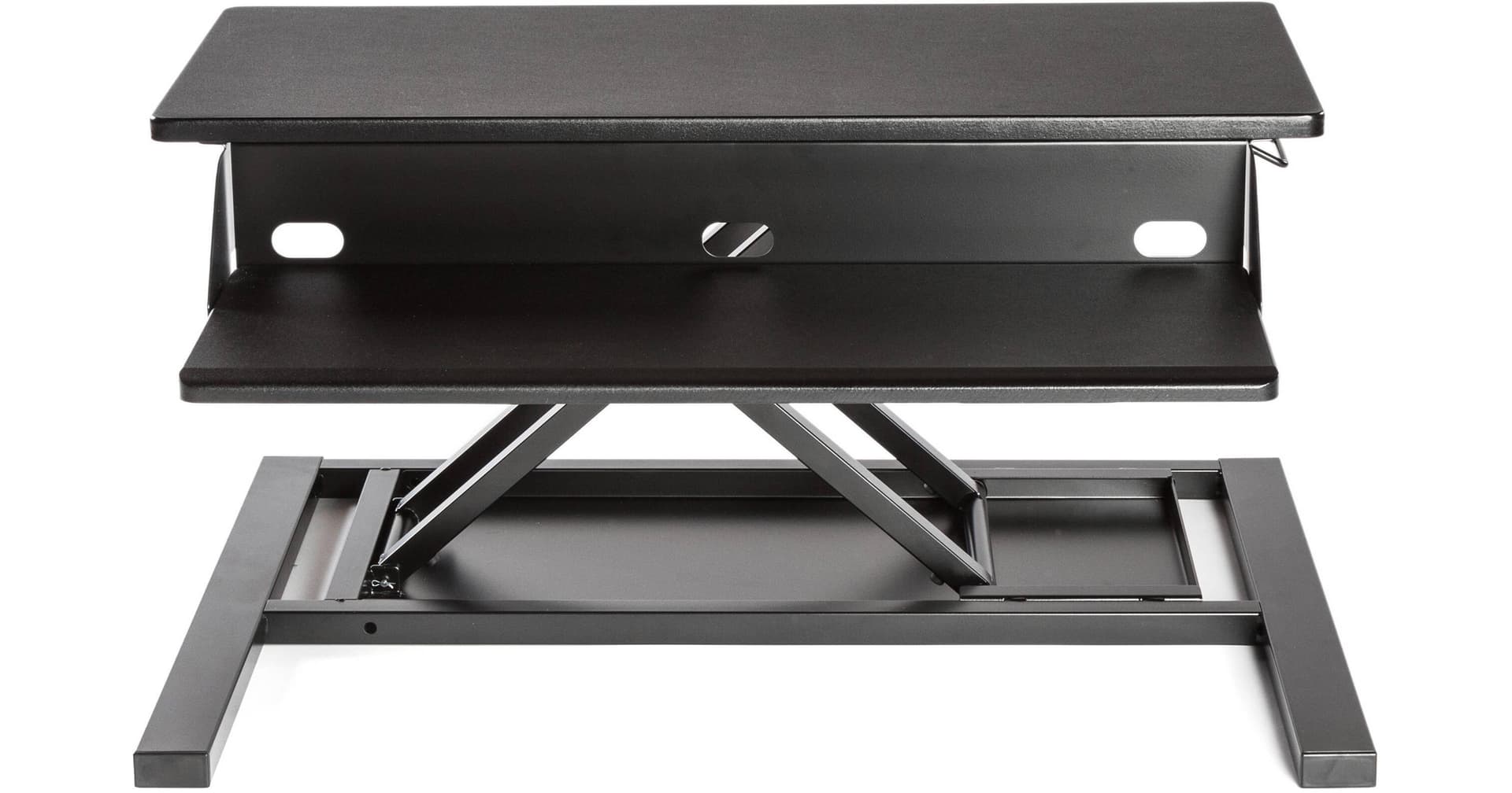 Luxor Two-Tier Pneumatic Standing Desk Converter (Black)