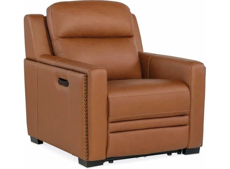 Hooker Furniture Living Room McKinley Leather Power Recliner w/ Power Headrest & Lumbar
