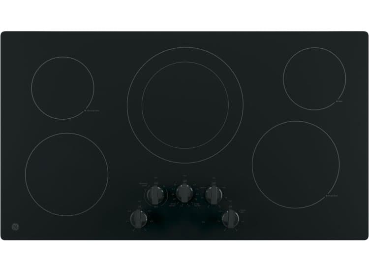 GE 36" Electric Cooktop Black