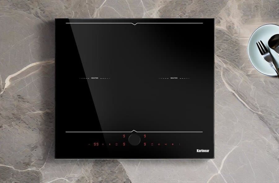 Karinear 4 Burners Induction Cooktop 24 Inch 7200W Hidden Display with Magnetic Knob Control Wayfair-KNI-B47238-F2