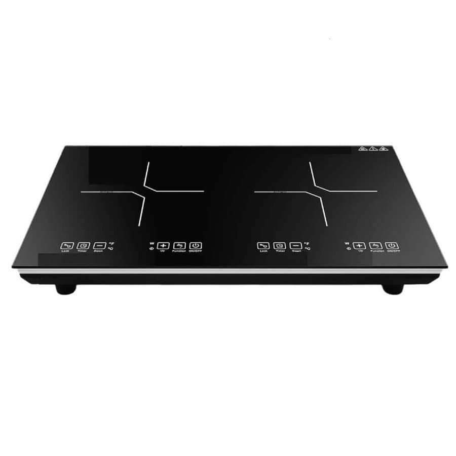 24 in. 2 Elements Induction Cooktop in Black Double Induction Cooktop, LED Sensor Touch with Child Safety Lock and Timer