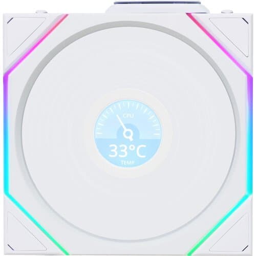 Lian Li 120mm UNI FAN TL LCD Wireless RGB Case Fan (White)