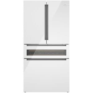 Bosch 800 Series 36 in. 20.5 cu. ft. Smart Counter Depth 4-Door French Door Refrigerator with Internal Water Dispenser-White