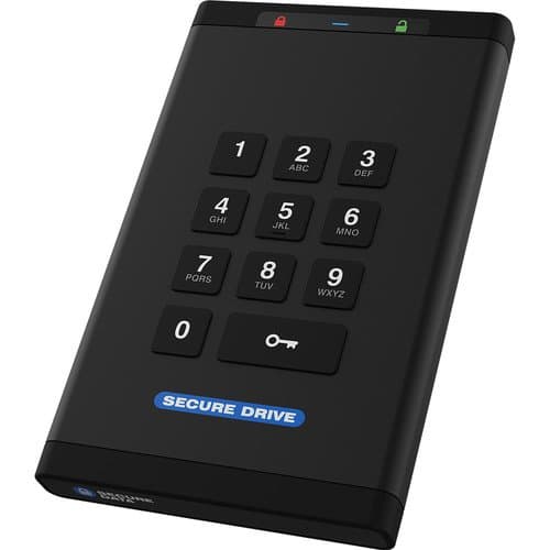 SecureData SecureDrive KP 2TB Encrypted HDD with Keypad Authentication