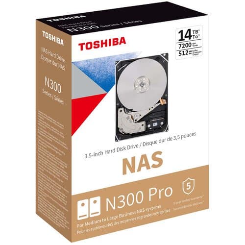 Toshiba 14TB N300 PRO 7200 rpm SATA III 3.5" Internal NAS HDD