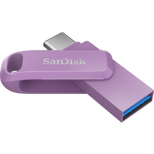 SanDisk 512GB Ultra Dual Drive Go 2-in-1 Flash Drive (Lavender Purple)