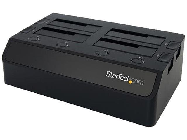 StarTech.com USB 3.0 to 4-Bay SATA 6Gbps Hard Drive Docking Station w/ UASP & Dual Fans-2.5/3.5in SSD / HDD Dock