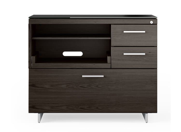 BDI Sequel 20 6117 Charcoal/Satin Nickel Multifunction Cabinet