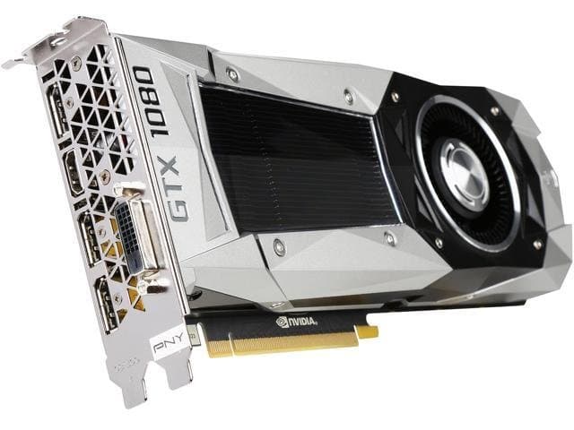 PNY GeForce GTX 1080 Founders Edition 8GB GDDR5X PCI Express 3.0 Graphics Card VCGGTX10808PB-CG
